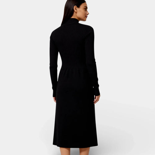 Cashmere Merino Wool Mock Neck Sweater Dress for Women – Cozy Knit Dress for Casual and Stylish Occasions