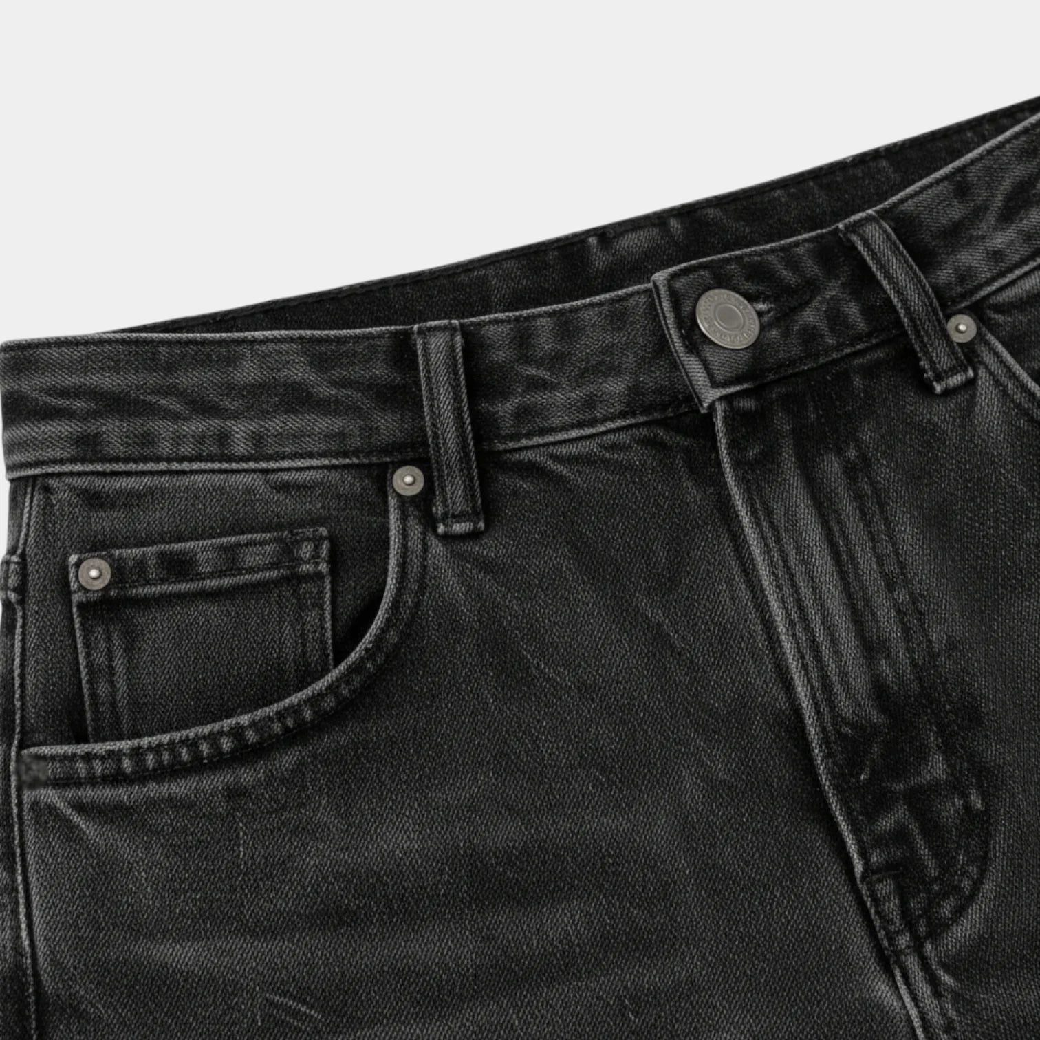 Classic Straight Leg Jeans for Women - Button Fly, Relaxed Fit, Denim Wash - Casual Everyday Wear