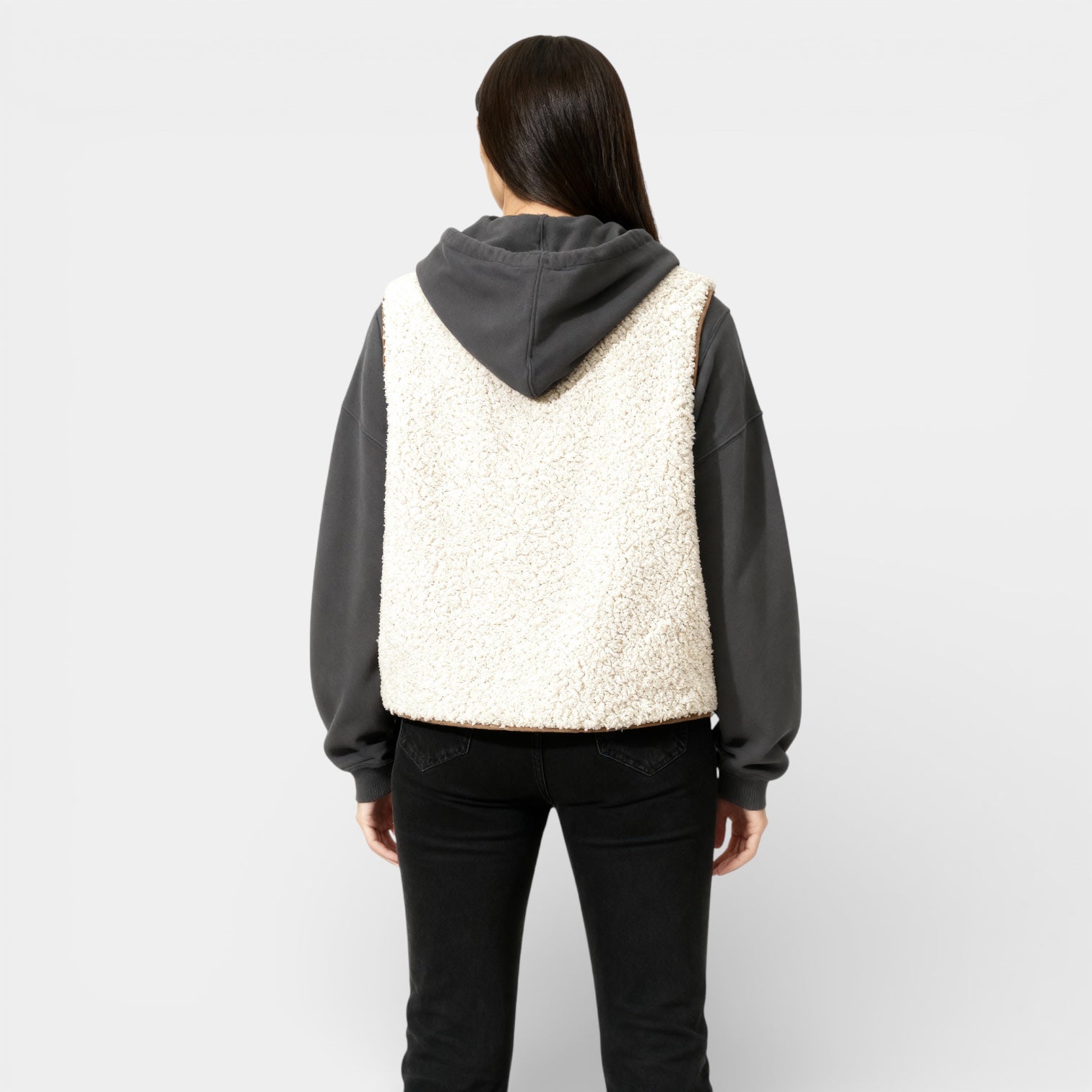 Cozy Teddy Bodywarmer Vest for Women - Lace Detail - Warm Layering Piece for Casual Wear