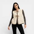 Cozy Teddy Bodywarmer Vest for Women - Lace Detail - Warm Layering Piece for Casual Wear