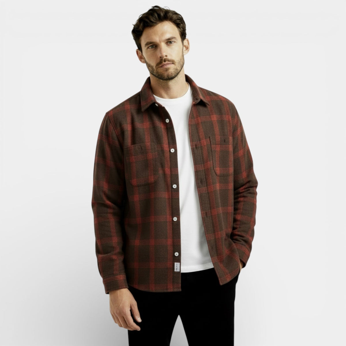 Men's Plaid Flannel Shirt - Soft Brushed Cotton - Classic Check Design - Casual Wear - Long Sleeve