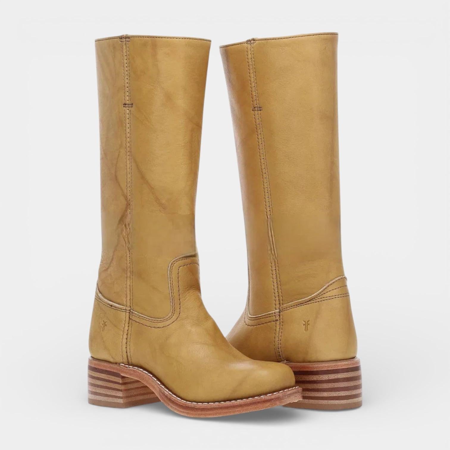 Mid-Calf Leather Boots for Women - Stylish and Durable Footwear for Everyday Wear