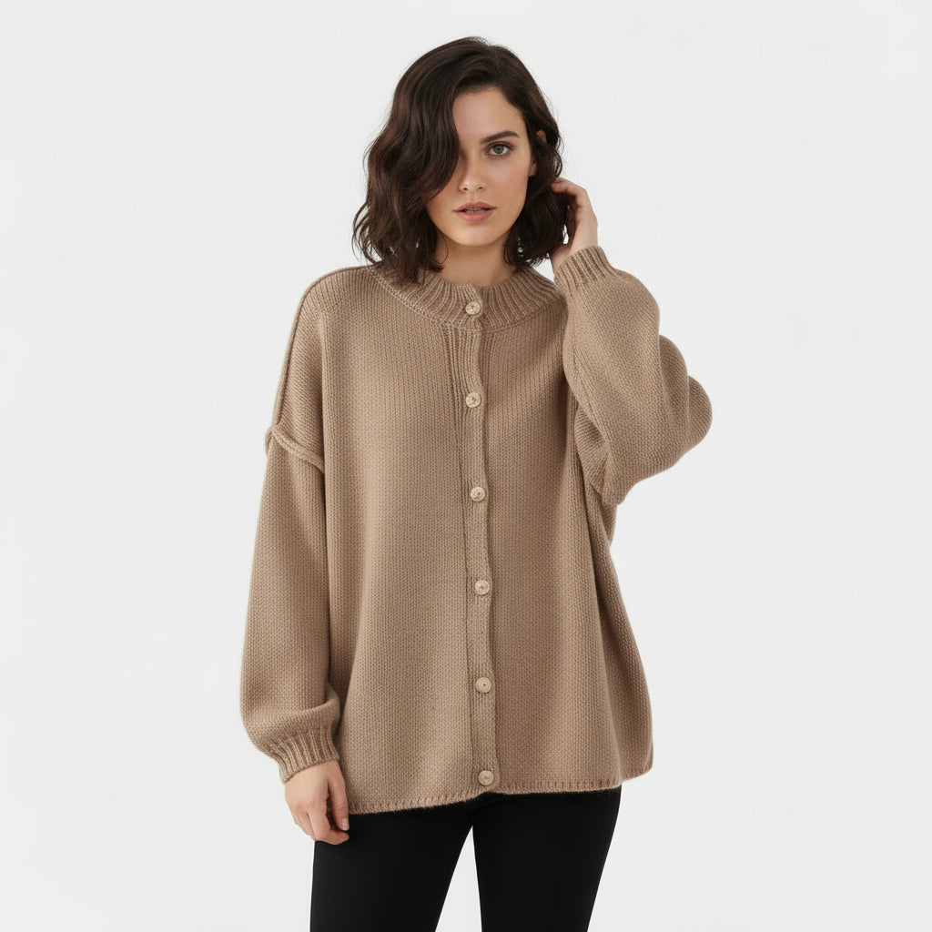 Oversized Soft Knit Cardigan for Women - Cozy Layering Piece for Casual Wear and Everyday Comfort