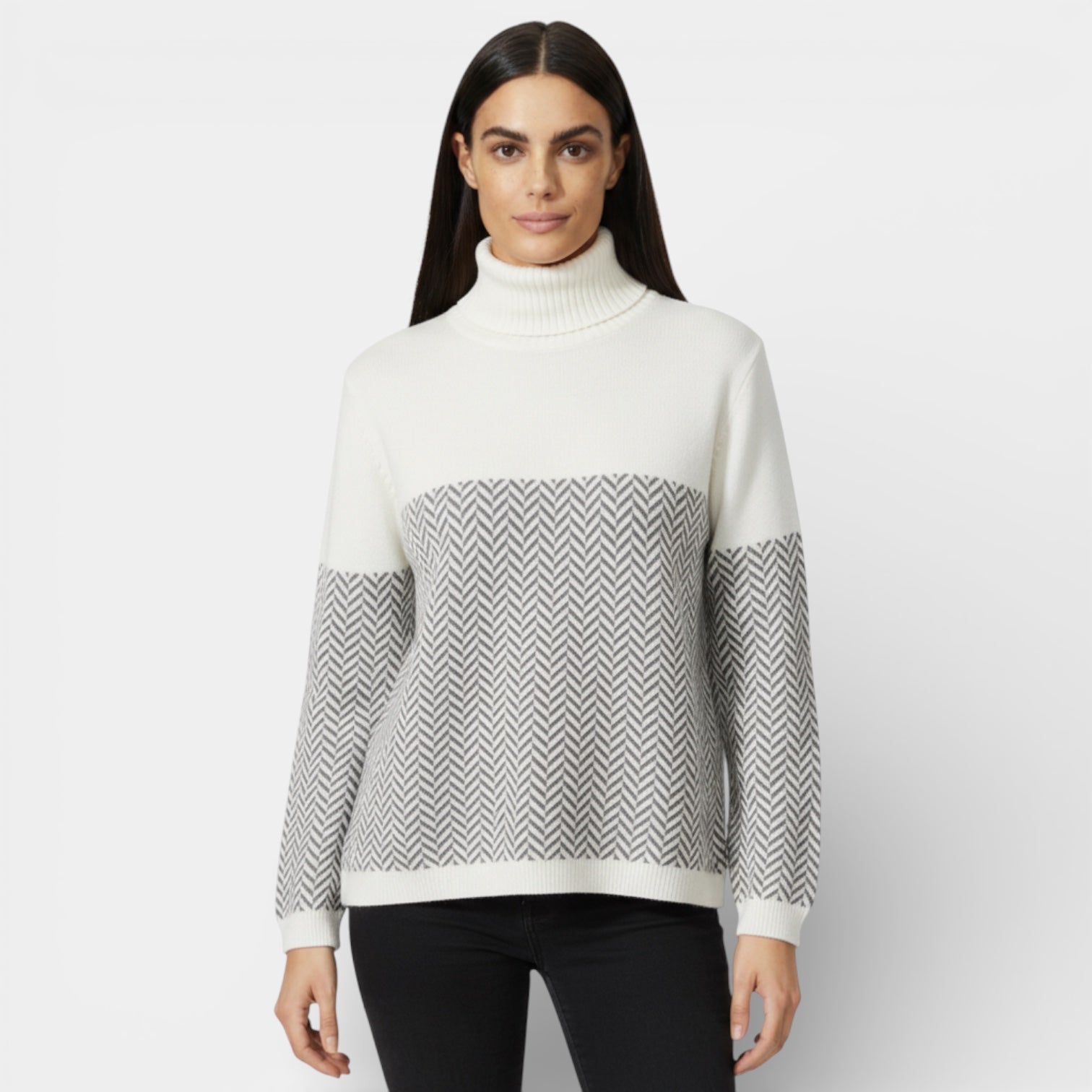 Women's Knit Turtleneck Sweater - Cozy Winter Pullover for Casual Wear - Soft Fabric, Long Sleeve, Available in Multiple Colors