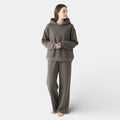 Women's Relaxed Fit Hoodie and Straight-Leg Pants Set - Pullover Style for Casual Wear, Comfortable Fabric
