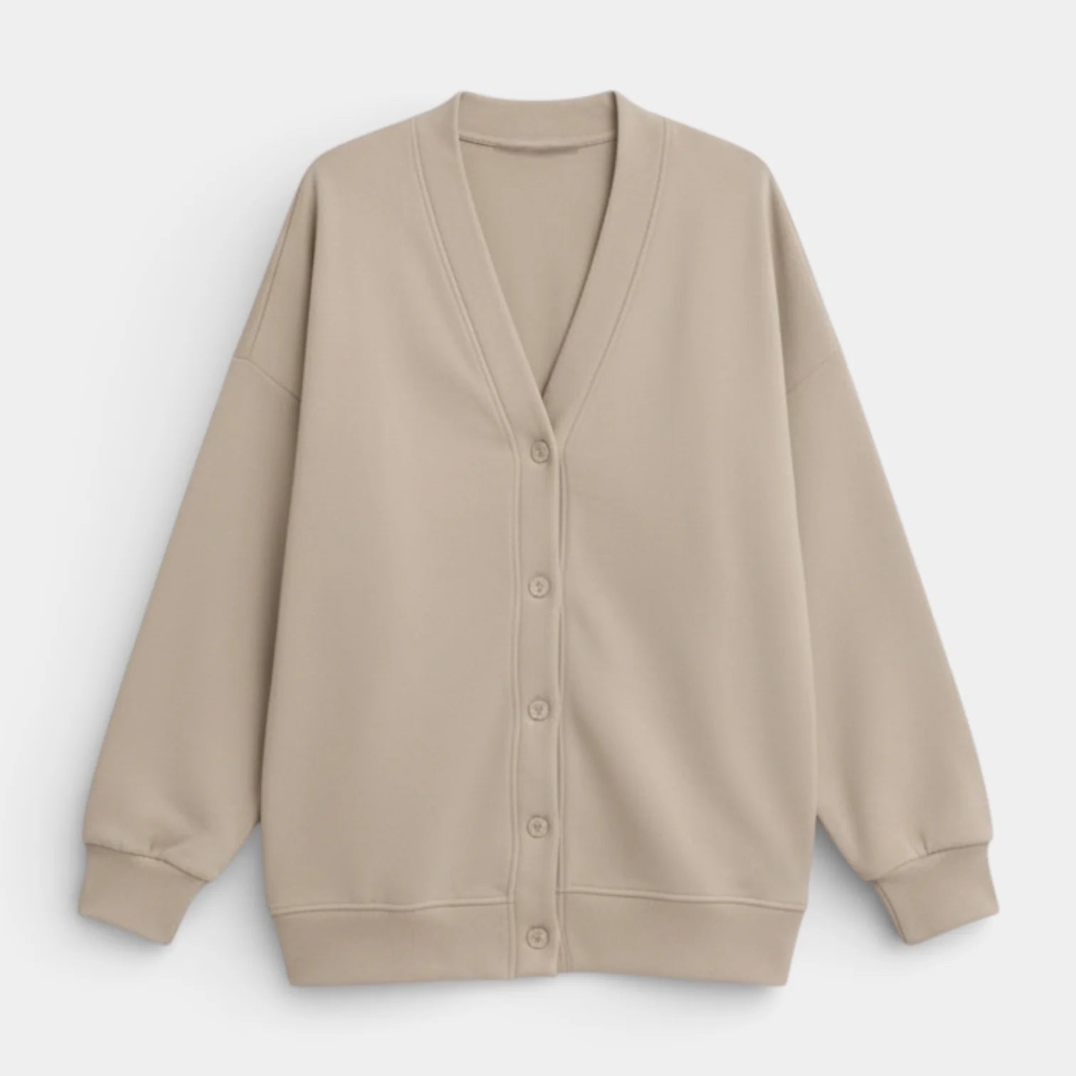 Women's V-Neck Button-Front Long Sleeve Top - Relaxed Fit Casual Shirt for Everyday Wear