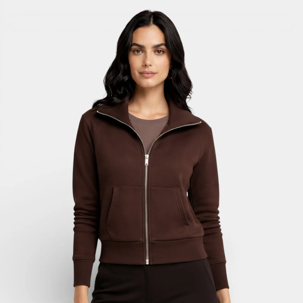 Women's Zip-Up Lounge Jacket and Flare Pants Set | Soft Fabric | Relaxed Fit | Casual Wear for Home or Outings