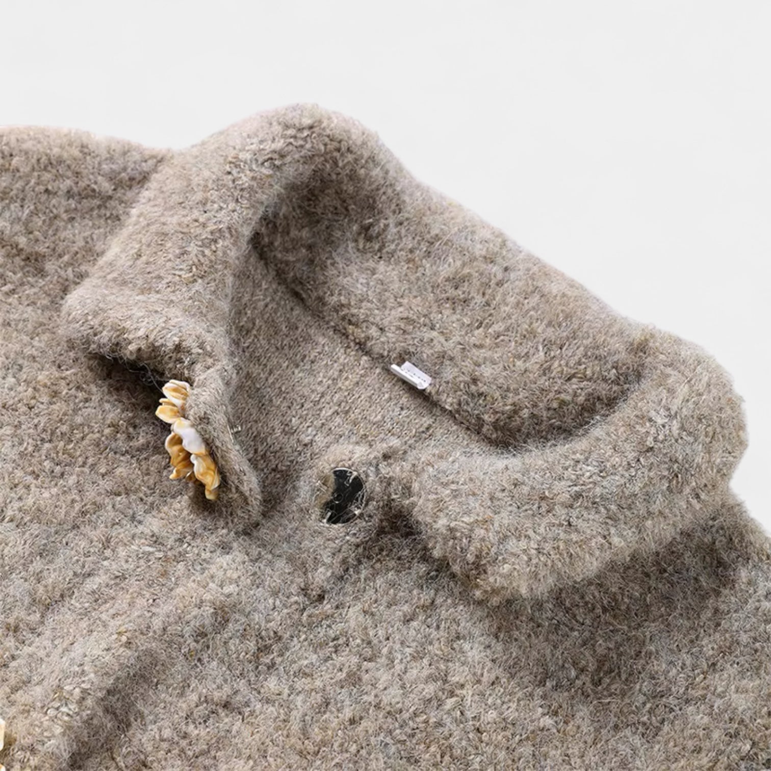 Wool-Blend Textured Cardigan for Women - Cozy Layering Piece for Casual or Office Wear