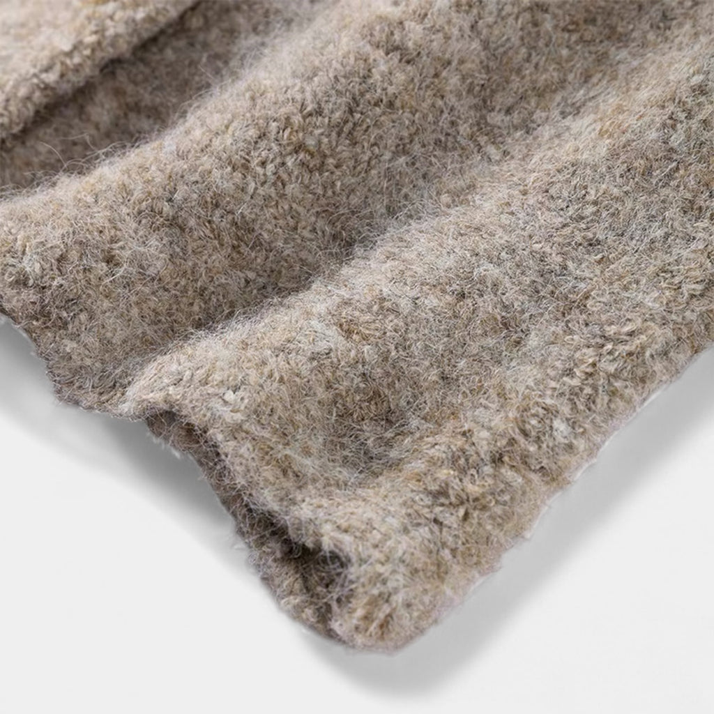 Wool-Blend Textured Cardigan for Women - Cozy Layering Piece for Casual or Office Wear