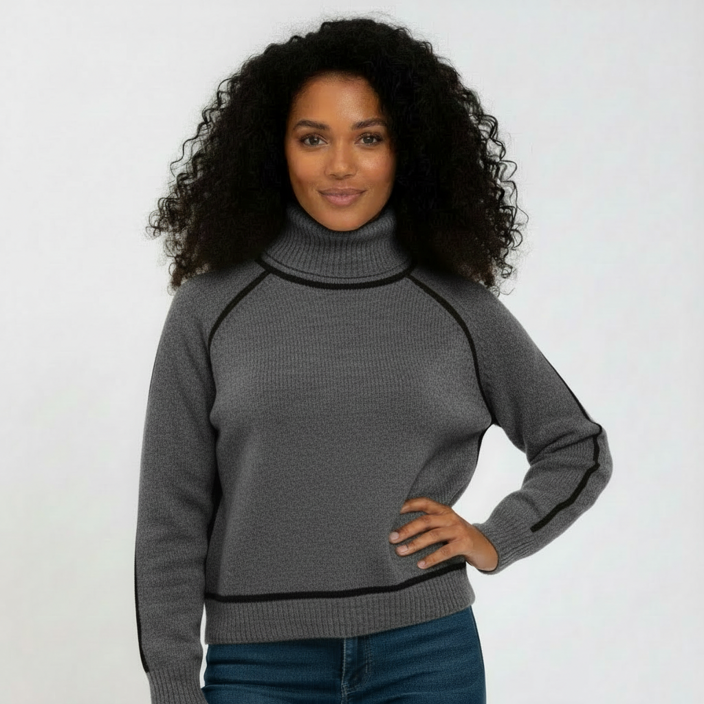 Wool Turtleneck Sweater for Women | Cozy Knit Design | Perfect for Layering in Fall and Winter