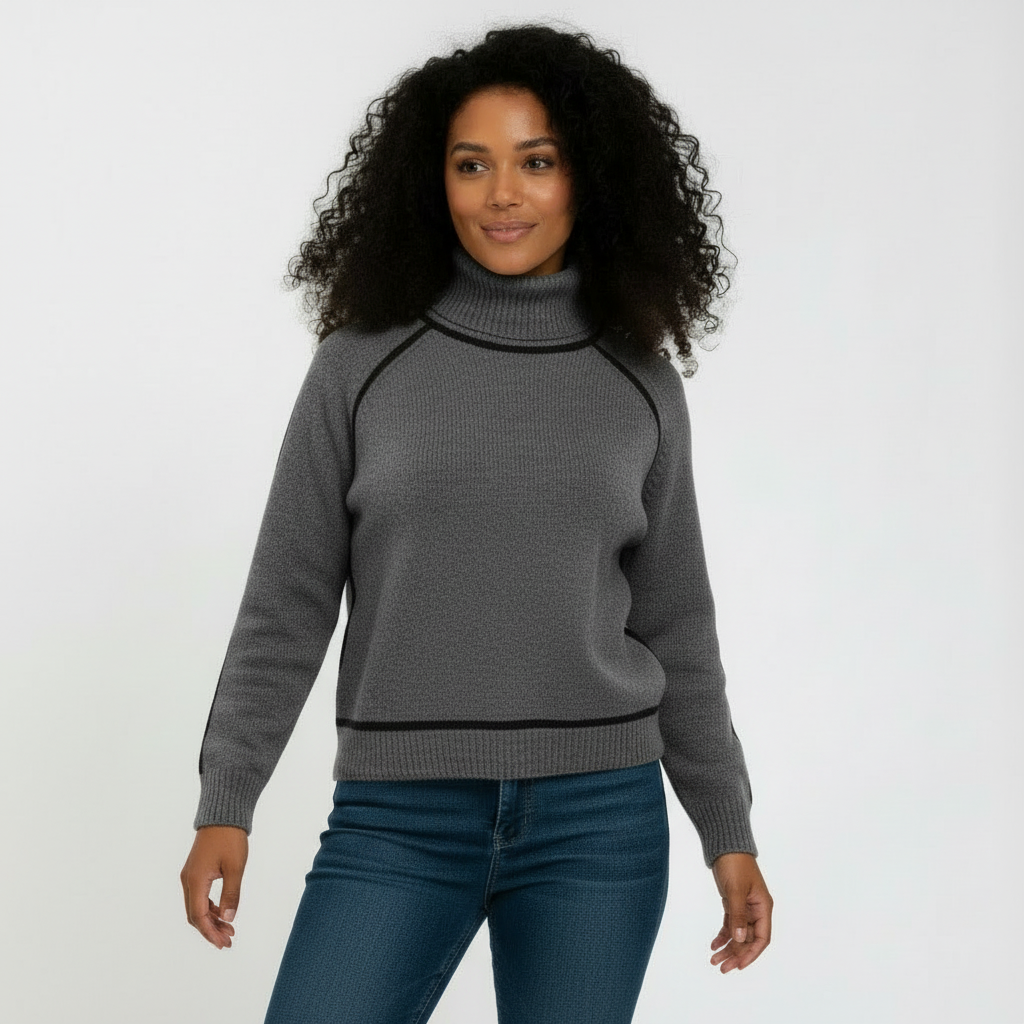Wool Turtleneck Sweater for Women | Cozy Knit Design | Perfect for Layering in Fall and Winter