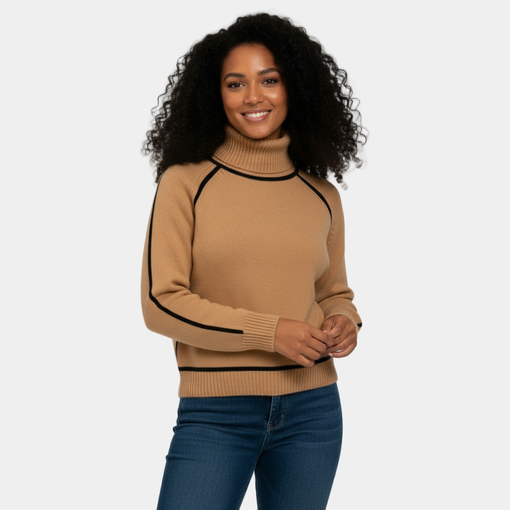 Wool Turtleneck Sweater for Women | Cozy Knit Design | Perfect for Layering in Fall and Winter