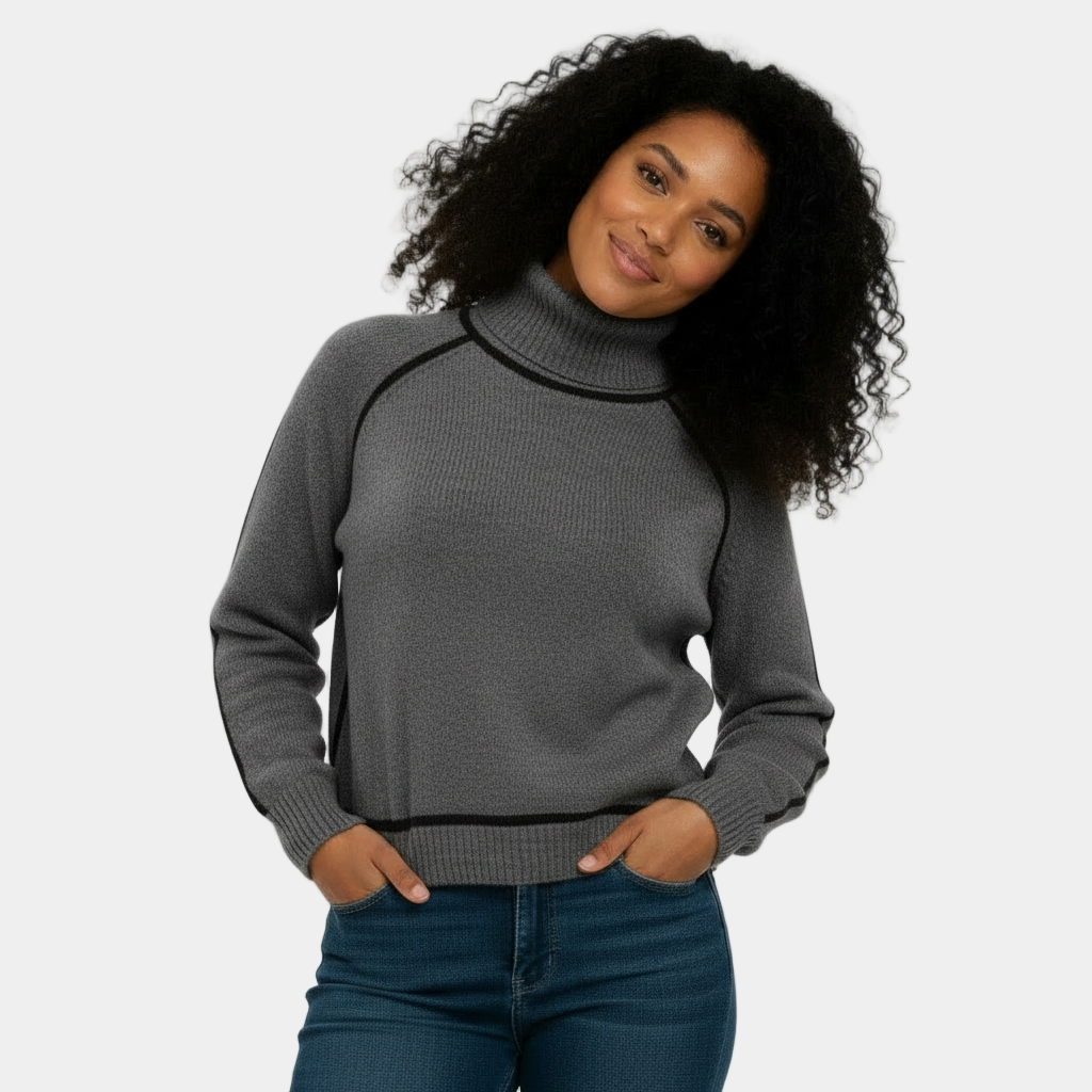 Wool Turtleneck Sweater for Women | Cozy Knit Design | Perfect for Layering in Fall and Winter