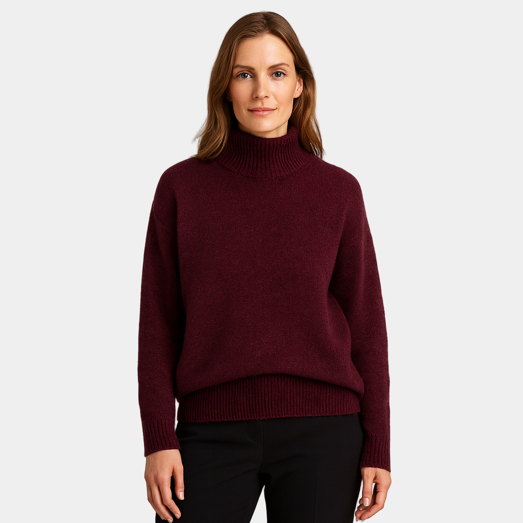 Wool Turtleneck Sweater for Women - Soft Knit, Cozy Design for Casual Wear, Perfect for Layering in Cold Weather